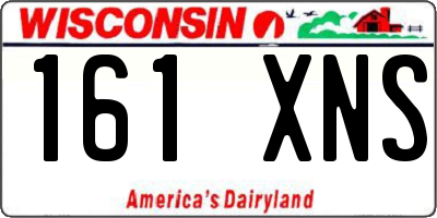 WI license plate 161XNS