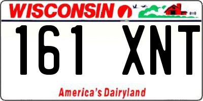 WI license plate 161XNT