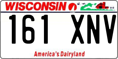 WI license plate 161XNV