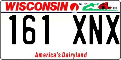 WI license plate 161XNX