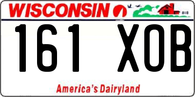 WI license plate 161XOB
