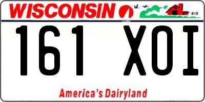 WI license plate 161XOI