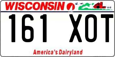 WI license plate 161XOT