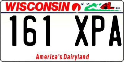 WI license plate 161XPA