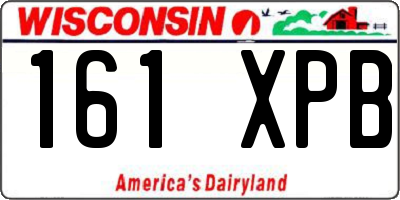 WI license plate 161XPB