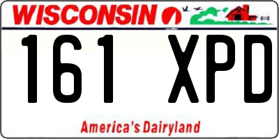 WI license plate 161XPD