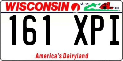 WI license plate 161XPI
