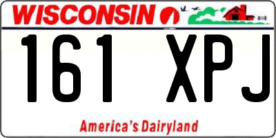 WI license plate 161XPJ