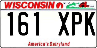WI license plate 161XPK