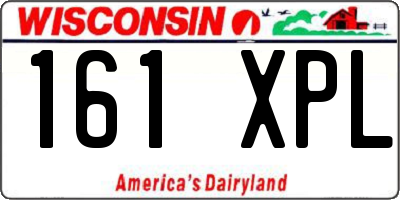 WI license plate 161XPL