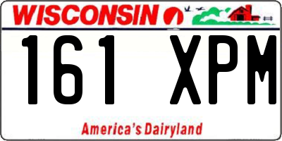 WI license plate 161XPM