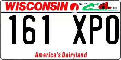 WI license plate 161XPO
