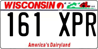 WI license plate 161XPR