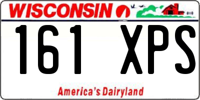 WI license plate 161XPS