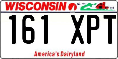 WI license plate 161XPT