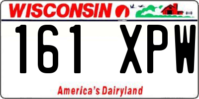 WI license plate 161XPW