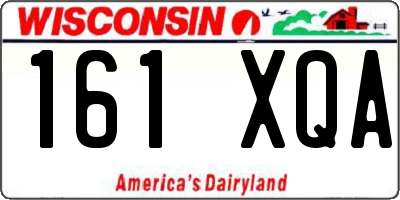 WI license plate 161XQA
