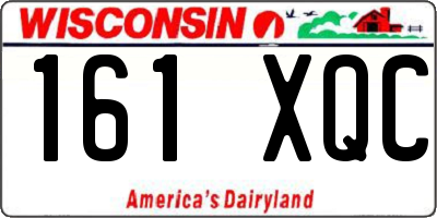 WI license plate 161XQC