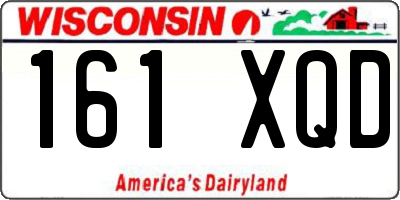 WI license plate 161XQD