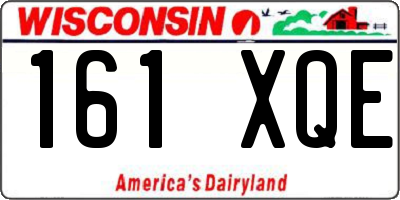 WI license plate 161XQE