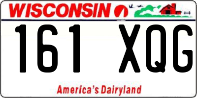 WI license plate 161XQG