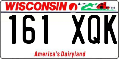 WI license plate 161XQK