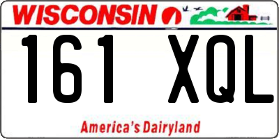 WI license plate 161XQL