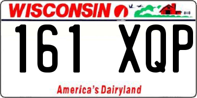 WI license plate 161XQP