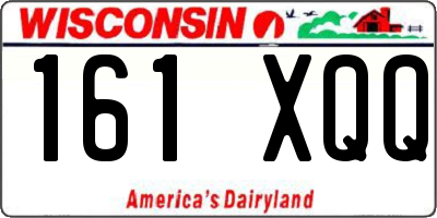 WI license plate 161XQQ