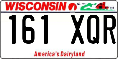 WI license plate 161XQR