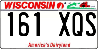 WI license plate 161XQS