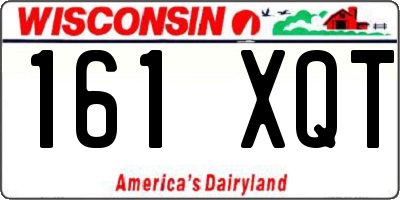 WI license plate 161XQT