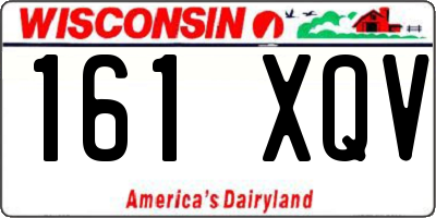 WI license plate 161XQV