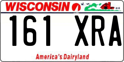 WI license plate 161XRA