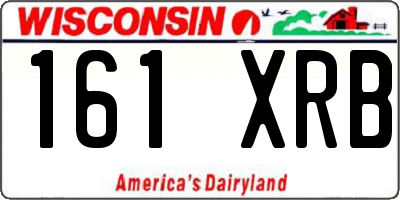 WI license plate 161XRB
