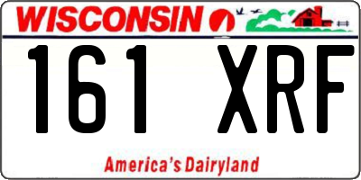WI license plate 161XRF