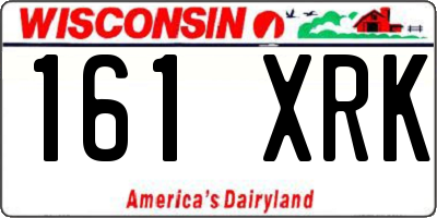 WI license plate 161XRK