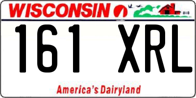 WI license plate 161XRL