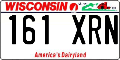 WI license plate 161XRN
