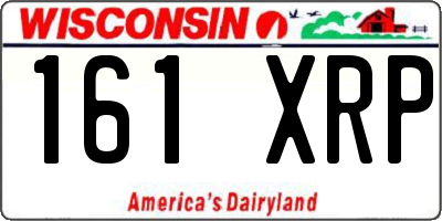 WI license plate 161XRP