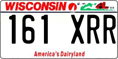 WI license plate 161XRR