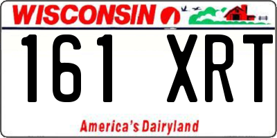 WI license plate 161XRT