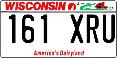 WI license plate 161XRU