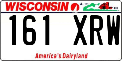 WI license plate 161XRW