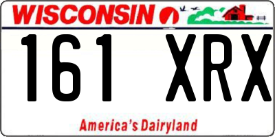 WI license plate 161XRX