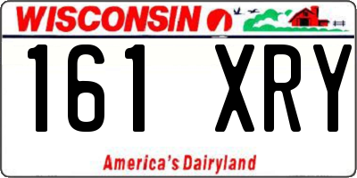 WI license plate 161XRY