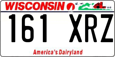 WI license plate 161XRZ