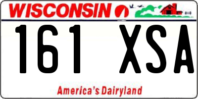 WI license plate 161XSA