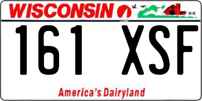 WI license plate 161XSF