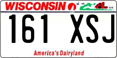WI license plate 161XSJ